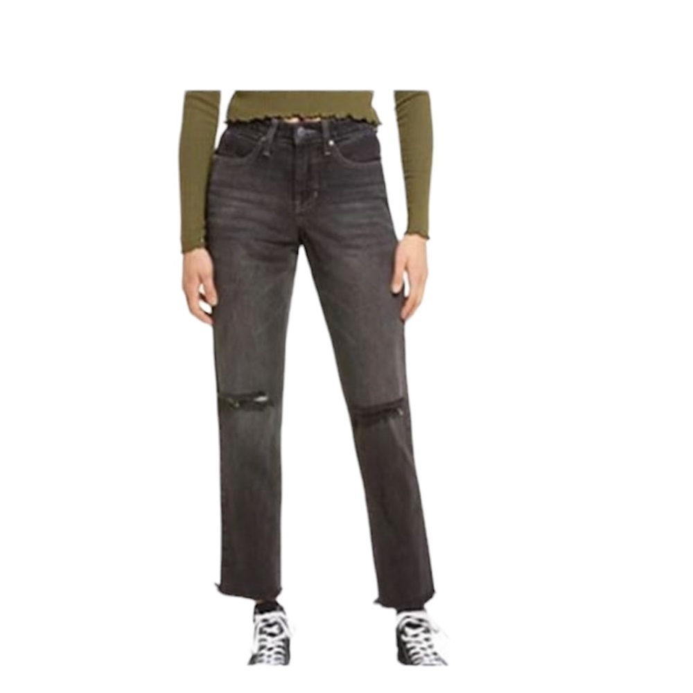 High Waist Ankle Mom Jeans